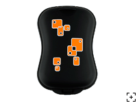 B&W International - Pudełko XS-CASE w kolorze czarnym z pomarańczowymi figurami